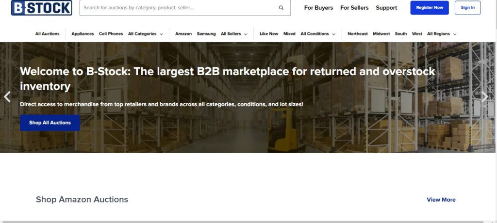 b stock liquidation website in UK