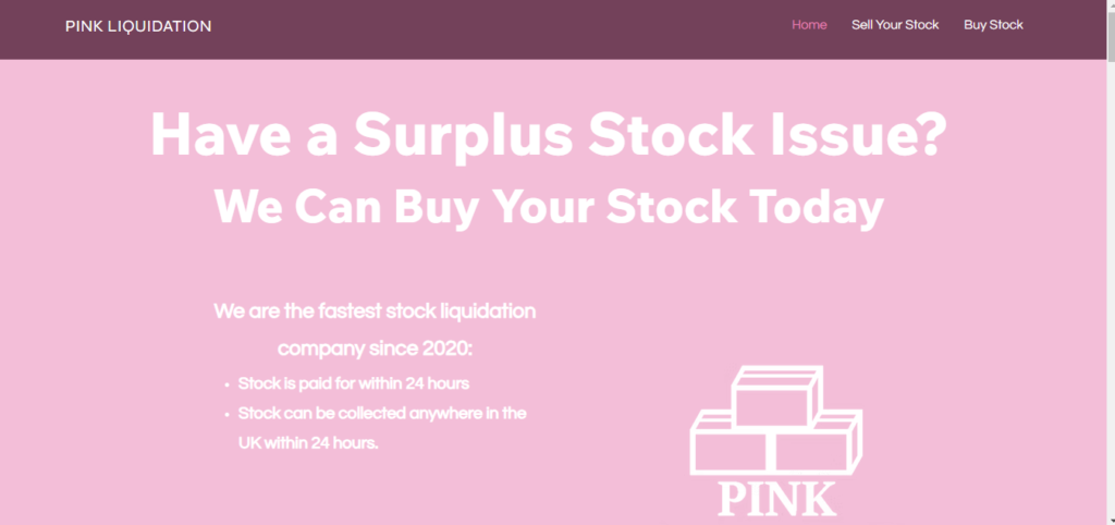 pink liquidation website uk