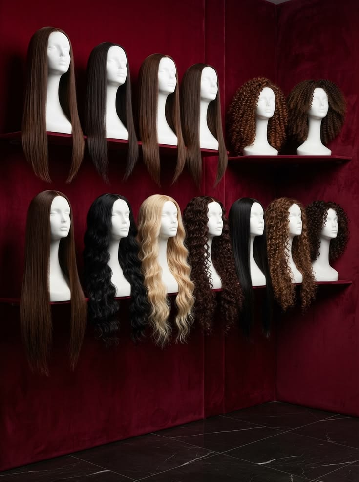 Wigs hair extensions and hair products